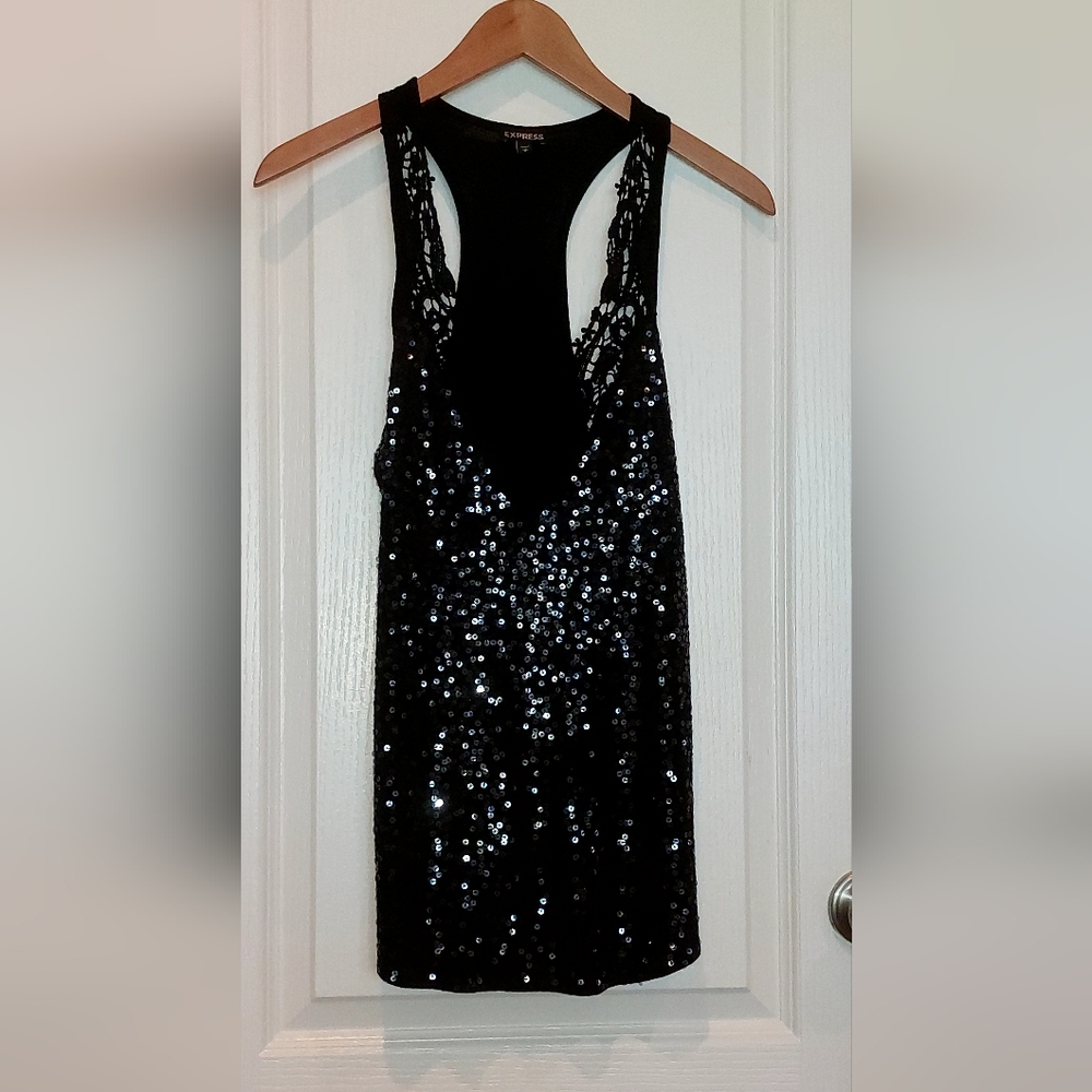Express Sequined Tank Top,M.